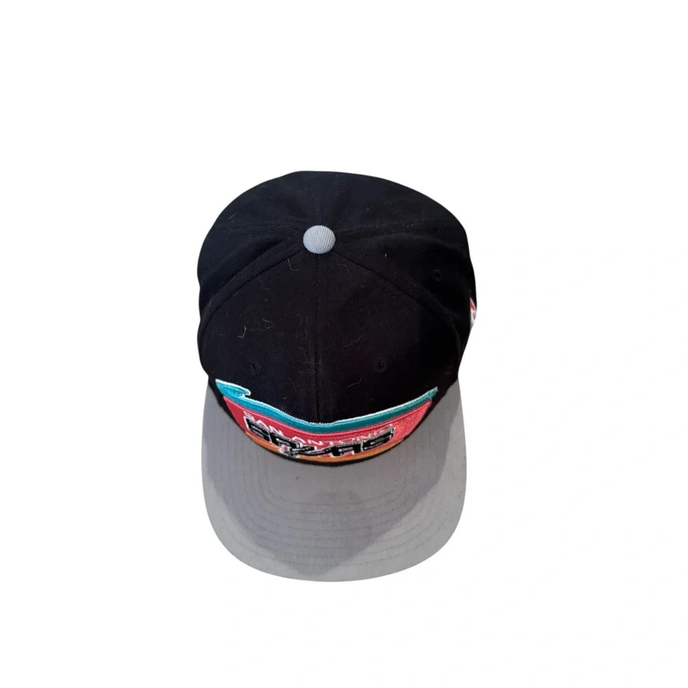 San Antonio Spurs Vintage Logo Mitchell & Ness Adjustable Snap Back Hat Cap - Picture 5 of 8